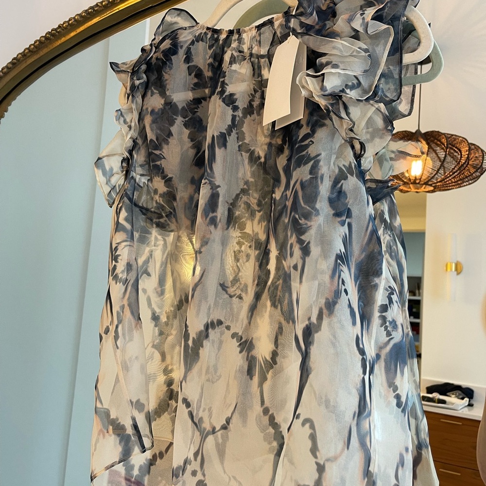 Ulla Johnson sheer abstract top, size 8